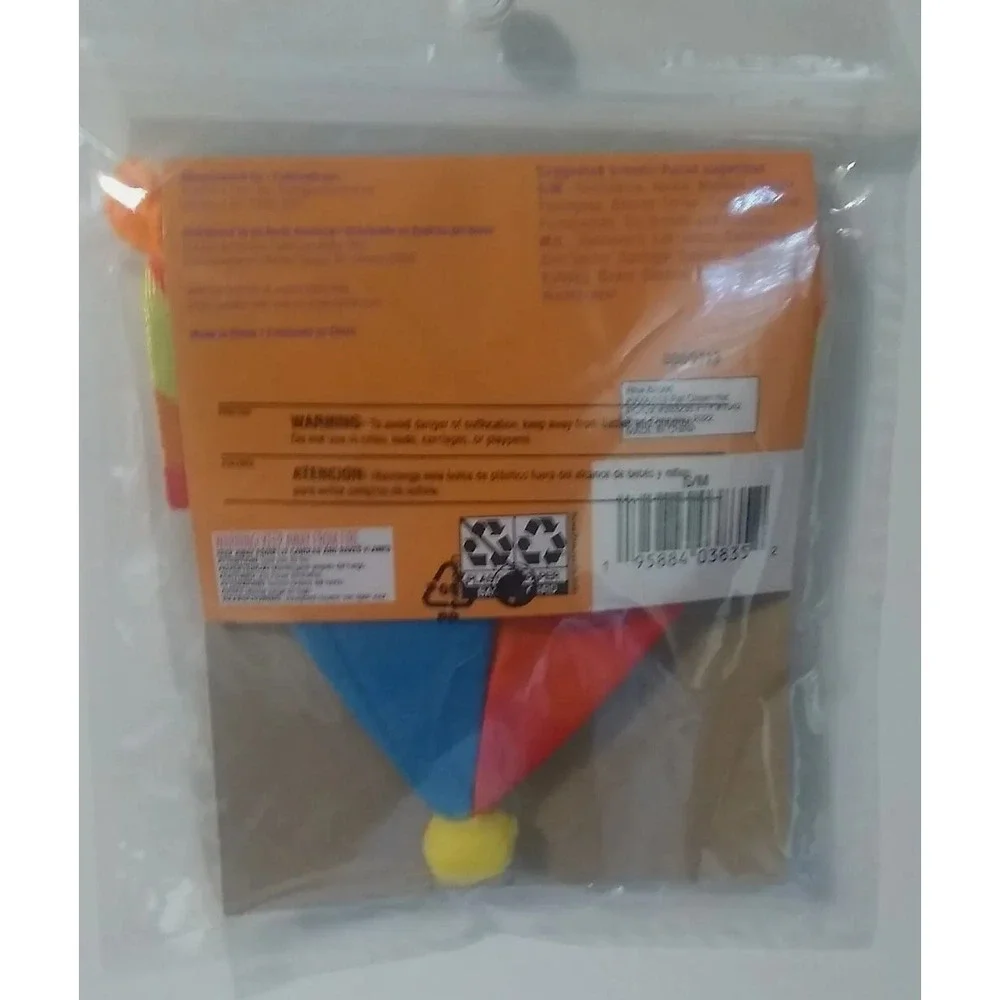 NEW Dog‎ Cat Clown Hat Sz S/M Yellow Blue Red Green READ